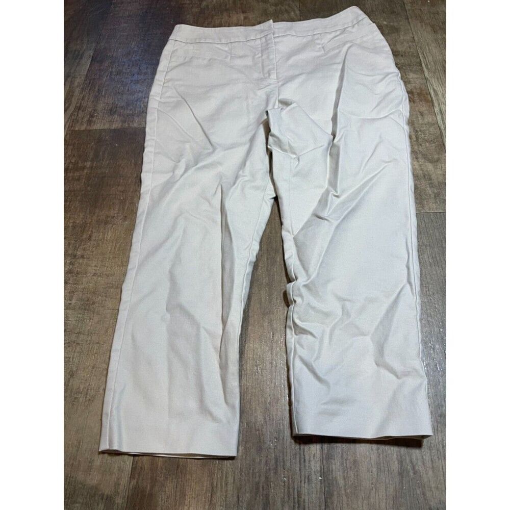 Chicos Pants Womens Size 1 Cropped Khakis Capris